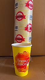 Yücedağ 12 oz karton bardak 50 adet desenli soğuk sıcak içecek tek kullanımlık karton bardak