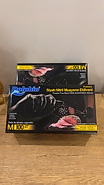Dolphin siyah pudrasız eldiven 100 lü
